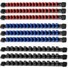 ACEBON Set Porta Bussole 1/4 (6,3 mm) & 3/8 (10 mm) & 1/2 (12,5 mm) 9 Barre con 129 Clip, Supporto per Bussole Metriche e SAE, Organizer per Cassetta Attrezzi, Officina e Garage
