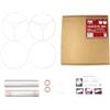 Needcraft Kit di produzione paralume a tamburo in confezione da due - utilizzabile con lampade a sospensione, da tavolo e da terra, artigianato in forma circolare, uso fai-da-te nel Regno Unito con tessuto