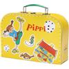 Pippi Langstrumpf Pippi - Valigetta in cartone per bambini con illustrazioni, perfetta per giochi e avventure, giallo., Gelb 25cm, Classico