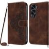 Netany Cover per Huawei Honor X50i 5G / 90 Lite 5G con Cordino, Flip Portafoglio Magnetica Custodia in Pelle, [2 Porta Carte][Chiusura Magnetica],Custodia Libro Antiurto Cover con Laccio (Marrone)