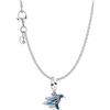 PANDORA Parure di gioielli con collana in argento a forma di colibrì da donna, collana senza tempo per donna, elegante idea regalo e accessorio raffinato 28189