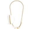 Jewels by Leonardo, collana Lucinda, catena media in acciaio inox dorato, perle di imitazione bianche e chiusura accattivante, doppia 48 cm, lunghezza semplice 96 cm, gioiello regalo, 024329, 48 cm,
