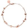 Purelei® Alohi Heart Bracciale - Bracciale doppio petto a cuore in acciaio inox color oro, argento e oro rosa