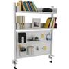 Boltmol Scaffale da scrivania a 2 ripiani con morsetto, bianco, 80 cm, organizer da scrivania con pannello forato, libreria per casa, ufficio o dormitorio