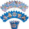 dekora - Kit decorazione cupcake Paw Patrol per compleanno bambini: 6 topper + 6 pirottini decorativi, Reversibile e riutilizzabile non adatto alla cottura in forno