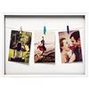 Premier Washing Line-Cornice portafoto a 3 pioli, Colore: Bianco, Glass, PS-Polystyrene, Multicolore, 3-Peg