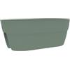 EDA - Fioriera ponticello Osaka 19,5 L - Sistema di fissaggio semplice e brevetto - per balconi e ringhiere - 56 x 30,1 x 20,6 cm - Verde alloro