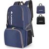 flintronic Zaino Pieghevole da Viaggio, 24L Zaino da Trekking, Portatile Borsa Sportiva Da Esterno, Multitasche Borsa Da Ciclismo, per Trekking Viaggio Alpinismo Sport All'aperto -Blu Scuro