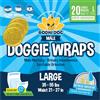 Bodhi Dog Involucri usa e getta per cani maschi, 20 pannolini regolabili di alta qualità con controllo dell'umidità e indicatore di umidità, 20 pezzi di grandi dimensioni
