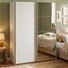 Dmora - Guardaroba 2 ante Diandra, Mobile camera da letto, Cabina armadio portabiti, Armadio appendiabiti, 150x61 h200 cm, Bianco lucido