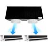 Kit Plenum canalizzato in poliuretano espanso a 2 zone completo di plenum feritoia a scomparsa L. 300 mm