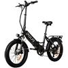 Pixar Bicicletta elettrica pieghevole PIXAR WIND1 con batteria da 48 V 10,4