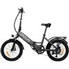 Pixar Bicicletta elettrica pieghevole PIXAR WIND1 con batteria da 48 V 10,4