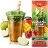 The Inspire Food Company INSPIRE FOOD Bubble Tea Kit Completo - Boba Mela Verde, Sciroppo Fragola e Mango, 4 Cannucce + 2 Bustine Tè Gelsomino. 100% Vegano, Senza Glutine, Senza Coloranti Artificiali