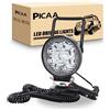 PICAA 1 pezzi 27W 4 Pollici Faro da lavoro a LED da con magnete base magnetica accendisigari faretti portatili a LED rotondi da per Auto Barca FUORI STRADA 4X4 SUV ATV UTV Camion 12V 24V