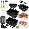 Fuutilake Set di Accessori Friggitrice Ad Aria, 15 Pezzi, Diametro 20 cm, Set di accessori Airfryeradatto per Philips XL, COSORI 5,5 l, Cecotec, Tefal ecc. 3,8 qt-6,8 qt Air Fryer lavabile in (20 pezzi)