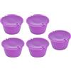 Haofy Capsule per caffè in Cialde, Filtri caffè Riutilizzabili da 5 Pezzi, Tazze per Capsule Ricaricabili con Cucchiaio Dosatore, Adatte per i Modelli Melody Genio Mini Me(Viola)