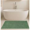 Generico Tappeto Bagno Antiscivolo in Microfibra di Ciniglia - Super Assorbente, Lavabile in Lavatrice, Morbido con fondo Gommato - Colore Verde, Misure 50x80