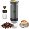 TWSOUL Macchina per caffè espresso portatile, 3 in 1, elettrica, autoriscaldante, macchina da caffè da campeggio, mini macchina da caffè per auto, ricaricabile, 12 V con USB-C compatibile con caffè macinato