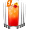 NORDIC SCHILLER Bicchiere Long Drink Set 6, 480ml 100% SENZA PIOMBO Bicchieri Cocktail Particolari, Bicchieri Acqua Moderni, Bicchieri Coktail, Bichiere Succo, Caipirinha Highball Glasses