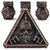 Willmove - Set di dadi in metallo con teschio misterioso per Dungeons and Dragons, Cthulhu DCC, accessori unici per giochi di ruolo magici RPG (Rame Rosso Antico)