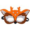 Jtnohx Feltro Maschere Animali, 10 Pz Maschera Halloween, Costume Animale per Compleanno Party Forniture (sika deer Mask)
