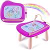 Smasiagon Lavagna Magnetica per Bambina 1 Anno, Grande Magica Cancellabile Scrittura Tablet con Le Gambe, Giocattolo Educativo e Regalo per Bambini 1 2 3 Anni (Viola)