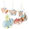 trand Trenino di compleanno in legno per momenti indimenticabili, design scandinavo, decorazione da tavolo per compleanno per bambini