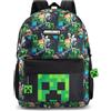 MINECRAFT Zaino multicolore Steve & Creeper | Borsa con cerniera e stampa grafica per il ritorno a scuola | Bambini che trasportano libri | Merchandising unisex per bambini
