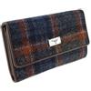 Glen Appin Harris Tweed LB2106 - Borsa lunga pieghevole da donna, Colore 127 Grigio Ruggine, Titolare della carta