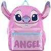 Disney Zaino Stitch, Angel Zainetto Bambina Orecchie 3D, Borsa Stitch Bambina, Borse Bambina Angel, Taglia Unica Rosa