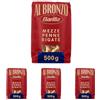 Barilla Pasta Al Bronzo Mezze Penne Rigate 100% Grano Italiano, Pasta Trafilata Al Bronzo con Lavorazione al Bronzo Grezzo, Formato Spesso e Corposo, Alta Tenuta di Sugo e Cottura, 500 g