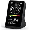 RISOON Rilevatore di diossido di carbonio, portatile per interni, 2500 mAh Powerful Battery CO2 Monitor con CO2/TVOC/Temp/Humidity, display LED CO2 Detector for Travel/Office/Home/Grow Tents
