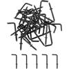 QUARKZMAN 40pz Ganci a Forma di L, 1 Pollice Ganci ad Angolo Retto Ganci a Vite Piccoli in Acciaio al Carbonio a Forma di 7 per Appendere, Nero