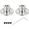 Rebower 5mm Rigido Flangia Giunto Connettore Motore Giunto (con Vite 1pz M1.5 Esagonale Chiave),[per Fai-da-Te Stepper Motori]-2pz