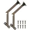 QUARKZMAN 2Pcs Cerniere di Supporto per Coperchio Pieghevole da 3.4, Cerniera a Sollevamento, Cerniere in Ferro Rotabili a 180 Gradi con Viti per Scatole di Legno, Cassette Gioielli, Bronzo