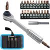 BAKESHU Chiave a cricchetto magnetica, mini cacciavite a cricchetto con Phillips, a taglio, Torx, esagonale, quadrato, Pozidriv per auto, biciclette, casa, fai da te(72-denti)