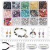 Queta Kit per la creazione di gioielli fai da te, composto da 900 pezzi, ideale per realizzare gioielli con pietre, ciondoli, collane, bracciali, orecchini, gioielli fai da te