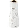 HCHLQLZ 20cm Bianco Oro Marmo Fiori Vaso Decorativo di Design Moderno Collection per Ricorrenze Decorazioni per Interni Ristorante Bar Cafe Porcellana
