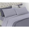 Riad Arredo Set Completo Letto in Flanella 100% Caldo Cotone Antipalline - Completo Lenzuola Morbide - Made In Italy (Pois Grigio, Matrimoniale)