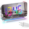 Lancoon Sveglia digitale con display LED RGB, 7 colori di luce ambientale, con spina