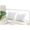Meaning4 federe copricuscino bianche con ricamo pizzo balze orlo, in cotone, da 40 x 40 cm, stile elegante e lussuoso, 2 pezzi