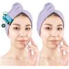 Hammetex Turbante Capelli Set da 2 con Bottone, 100% Cotone