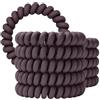 Specora Elastico per capelli a spirale, melanzana, confezione da 10 pezzi, 5 cm, in TPU, cavo telefonico, senza pizzicare e grovigli, elastico, senza impronte, delicato sui capelli