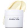 Whamisa Organic Flowers Nourishing Cream - 95,2% biologico, formula anidra, post biotici fermentati per un'idratazione profonda, idratante lenitivo e nutriente (50 ml)