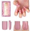 NOVO OVO Breve Sharp Square Nail Tips Press on Pure Color BERRY PINK, necessita di colla per unghie, gel opaco morbido per allungare le unghie finte, copertura completa per fai da te, 15 misure, 240