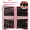 VEGCOO 560 Pezzi Ciglia Finte Ciuffetti Kit, 60-100-120-150D Curl Ciglia Finte Naturali Russian Eyelashes Extensions, Cluster Lashes per Ragazze e Donne (10-16mm Mix)