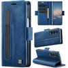 XKchatpt Custodia a portafoglio per Samsung Galaxy Z Fold 3, custodia in pelle PU con portapenne, custodia per telefono con [blocco RFID][3 porta carte] copertura protettiva antiurto (Blu)