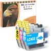 D&C LC422 Cartucce d'inchiostro compatibili con Brother LC-422 LC422XL Multipack per Brother MFC-J5340DW MFC-J5345DW MFC-J5740DW MFC-J6540DW MFC-J6940DW (ciano, magenta, giallo, confezione da 3)