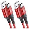 sweguard Cavo USB C [2 Pezzi, 3m] Cavo Tipo C Ricarica Rapida per iphone 17 16 15 Plus Pro Max,Samsung Galaxy S26/S25/S24/S23/S22/S21/S20,So ny,Xiaomi,Hua wei,Google Pixel e altri dispositivi Android USB-C
